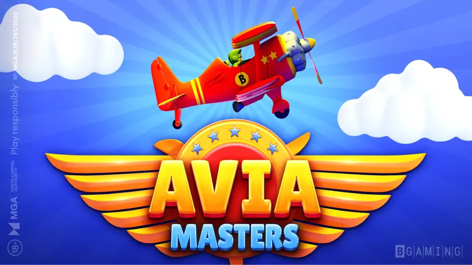 Фон Avia Masters: Летающий самолет, взлетающий в небо